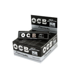 OCB SLIM BLACK PAPER 32s + FILTER TIPS  