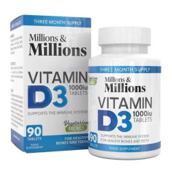 MILLION & MILLIONS VITAMIN D3 TABS 1000I