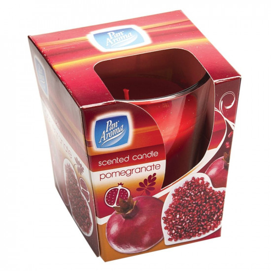 PANAROMA GLASS JAR CANDLE(POMEGRANATE)