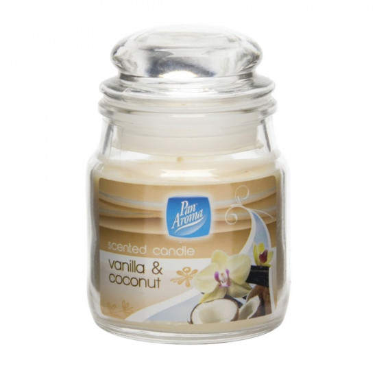 SMALL JAR+LID CANDLE (VANILLA BEAN)
