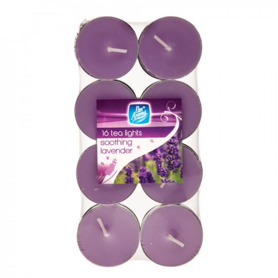 PAN AROMA 16TEA LIGHTS LAVENDER