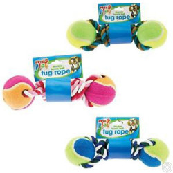 DOUBLE TENNIS BALL TUG ROPE