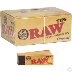 RAW ROLLING PAPER TIPS 50PK