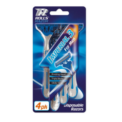 IMPERIAL3 FOR MEN RAZORS  4PK  RR1015
