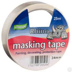 RHINO MASKING TAPE 24MMx25M  *1ROLL*