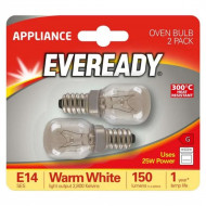 EVEREADY OVEN BULB 25W (SES) 2PK S1023