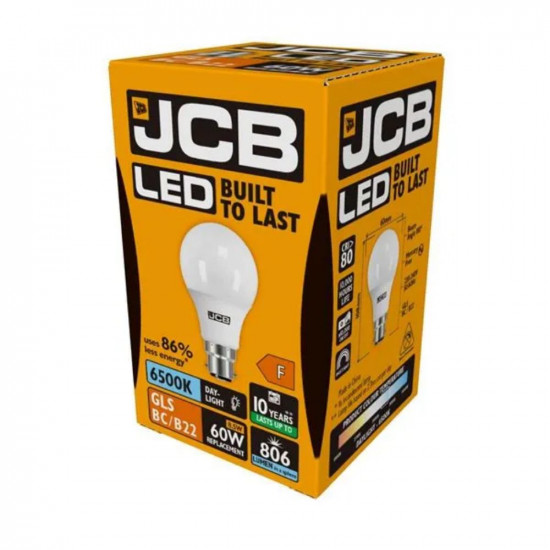 JCB LED GLS BULB =60W (DL/BC) S10991