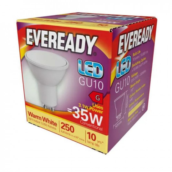 EVEREADY GU10 BULB =35W (WW)  S13598