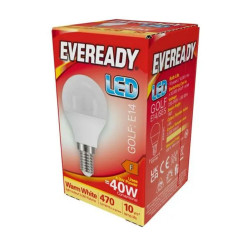 EVEREADY LED GOLF BULB 6W=40W *5PK*     