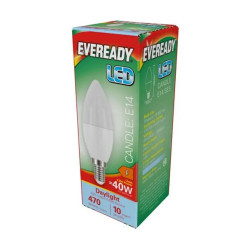 EVEREADY LED CANDLE BULB 6W=40W *5PK*   