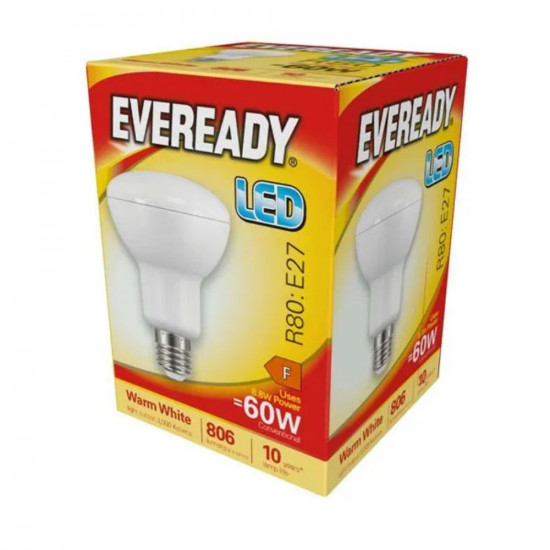EVEREADY LED R80 BULB 10.5W=60W*EACH**