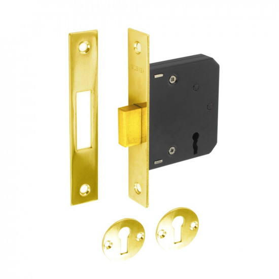 63MM 3LEVER DEAD LOCK (BRASS) S1814