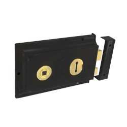 DBL HANDED RIM LOCK BLK 150MM  S1841