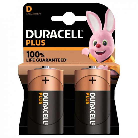 DURACELL PLUS D (+100% RANGE)  2PKx10