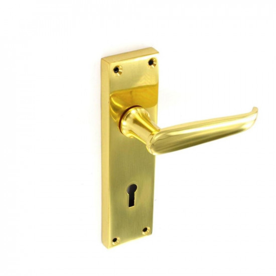 VICTORIAN LOCK HANDLES (BRASS)   S2200