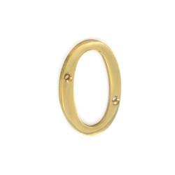 BRASS NUMERAL NO.0 75MM  S2500