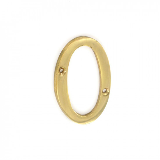 BRASS NUMERAL NO.0 75MM  S2500