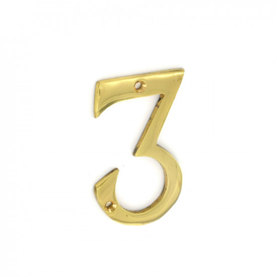 BRASS NUMERAL NO.3 75MM  S2503