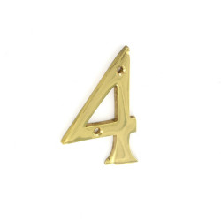 BRASS NUMERAL NO.4 75MM  S2504
