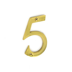BRASS NUMERAL NO.5 75MM  S2505