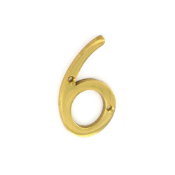 BRASS NUMERAL NO.6 75MM  S2506