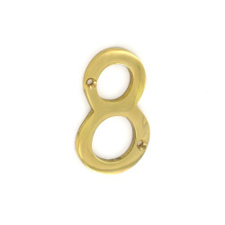 BRASS NUMERAL NO.8 75MM  S2508