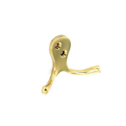 BRASS 75MM DBL ROBE HOOK   S2567