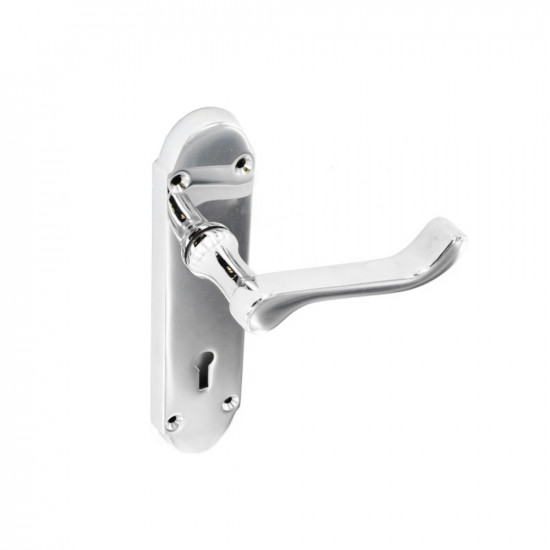 SHAPED LOCK HANDLES (CHROME)  S2710