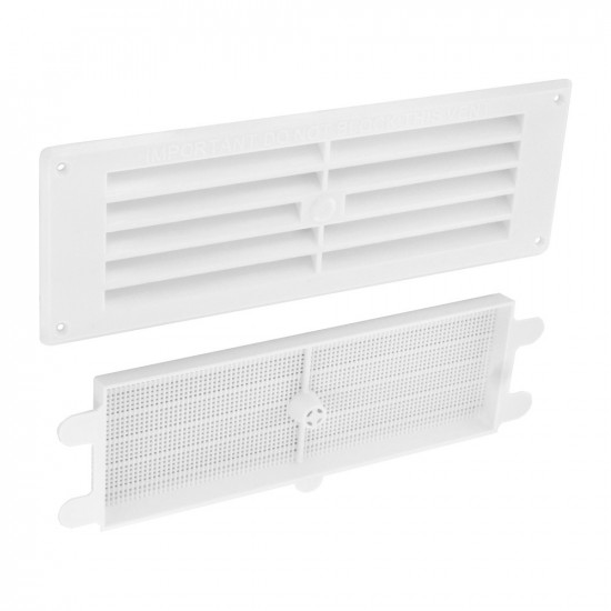 LOUVRE VENT WHITE PLASTIC 9