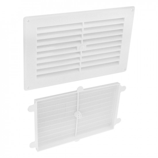 LOUVRE VENT WHITE PLASTIC 9
