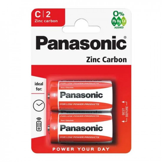 PANASONIC C BATTERY R14 12X2PACK