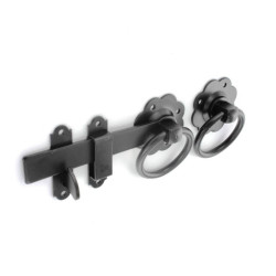 RING GATE LATCH BLK 150MM  S5136