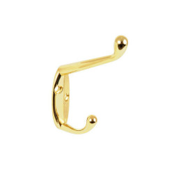 105MM BRASS  COAT HOOKS 2PC  S6105