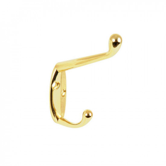 105MM BRASS  COAT HOOKS 2PC  S6105
