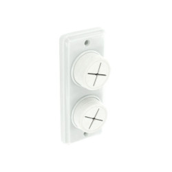WHITE DOUBLE TOWEL HOLDER   S6361