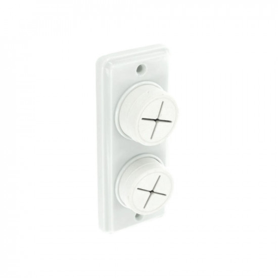 WHITE DOUBLE TOWEL HOLDER   S6361
