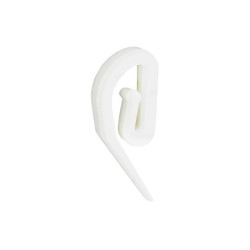 CURTAIN HOOK WHITE PLASTIC  S6430