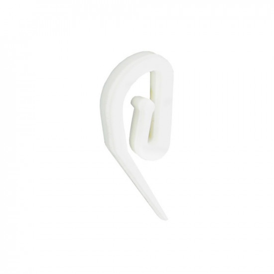 CURTAIN HOOK WHITE PLASTIC  S6430