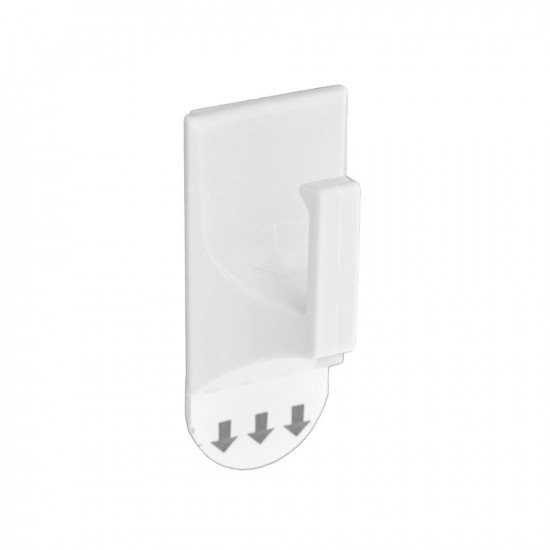 SQUARE REMOVABLE HOOK WHITE 46X80MM  S6460