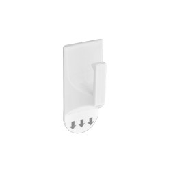 SQUARE REMOVABLE HOOK WHITE 33X60MM  S6461