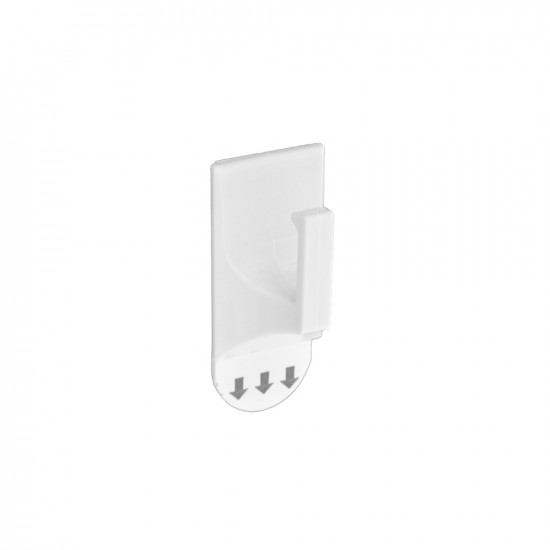SQUARE REMOVABLE HOOK WHITE 25X45MM  S6462