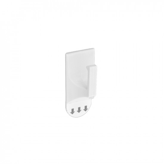 SQUARE REMOVABLE HOOK WHITE 18X30MM  S6463