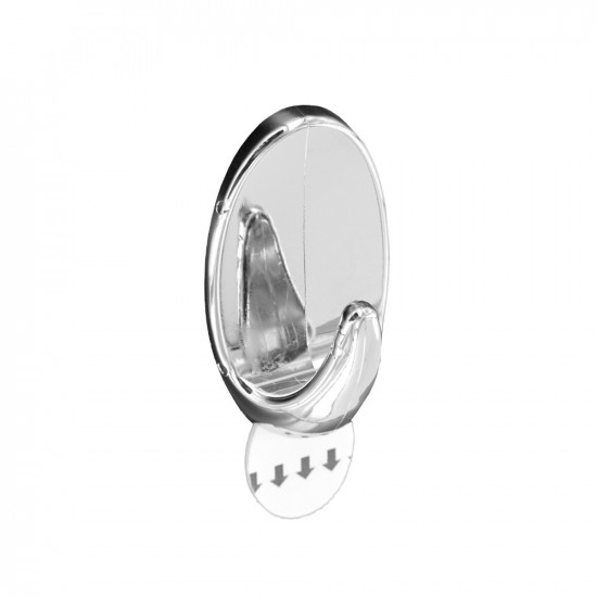 OVAL REMOVABLE HOOK CHROME 40X70MM  S6471