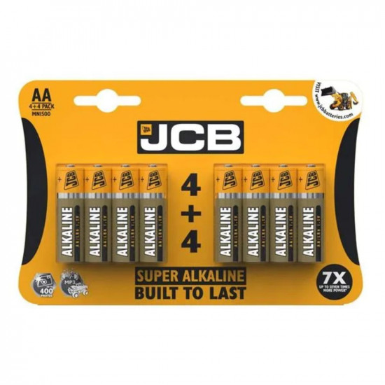 JCB LR6/AA 4+4 ALKALINE BATTERY