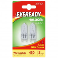 EVEREADY G9 HALOGEN 40W  2PK    S819