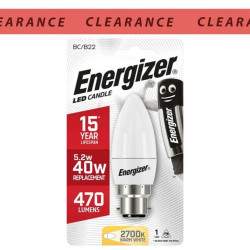 ENERGIZER LED CANDLE BULB 4.9W=40W      