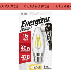 ENERGIZER FILAMENT LED CANDLE BULB 4W   