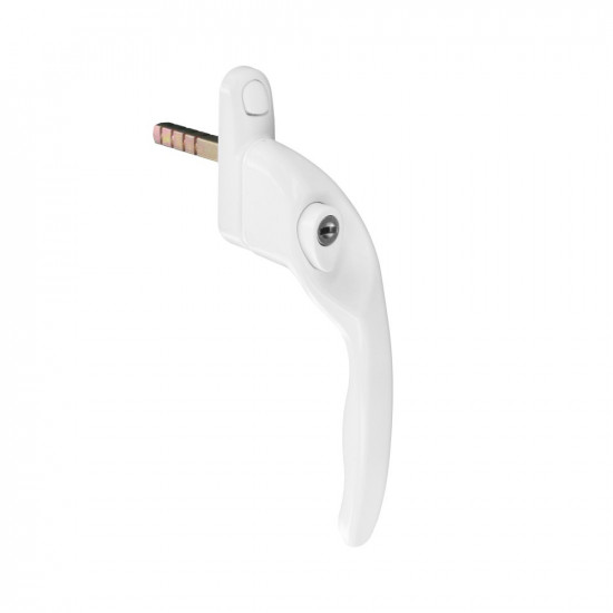 RH LOCKING WINDOW HANDLE WHITE S9521