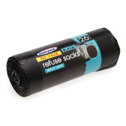 BLACK REFUSE SACKS 26PK                 