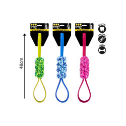 RUBBER & ROPE TUG DOG TOY   SC1314      